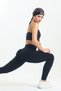 -Alph Black Hip Gathered Hip Shaper Push up Recovery and Stretchy Women's Sports Leggings - 7