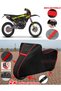 Tarpaulin for Xef 250 Enduro Trail 4t Tarpaulin Black Motorbike Tarpaulin Engine Cover Tent (Red Stitched)