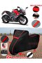 Bajaj Pulsar Rs 200 Tarpaulin Black Motorcycle Tarpaulin Engine Cover Tent (Red Stitched)