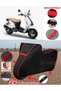 Bumoto/Jinling Lucatti 100Cc Tarpaulin Black Motorbike Tarpaulin Engine Cover Tent (Red Stitched)