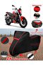 Benelli Bn 251 Tarpaulin Black Topcase Rear Bag Compatible Motor Tarpaulin (Red Stitched)