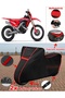 Honda CRF 450 X Tarpaulin BLACK Topcase Rear Bag Compatible Motor Canvas (Red Stitched)
