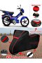 Kuba Runner 50 Tarpaulin Black Topcase Rear Bag Compatible Motor Tarpaulin (Red Stitched)