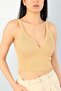 Biscuit Lycra Knitwear Women's Blouse - 2