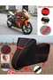 Kad?Rga Kdr-250 Tarpaulin Black Motorcycle Tarpaulin Motor Cover Tent (Red Stitched)