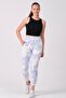 Blue Cotton Women's Sweatpants with Elastic Waist