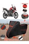 Triumph Tiger 1200 XR Tarpaulin BLACK Topcase Rear Bag Compatible Motor Canvas (Red Stitched)