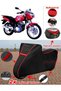 Lifan Lf150-9J Tarpaulin Black Topcase Rear Bag Compatible Motor Tarpaulin (Red Stitched)