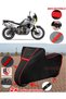 Husqvarna Norden 901 Tarpaulin BLACK Motorcycle Tarpaulin Motor Cover Motor Cover Tent (Red Stitched)