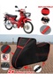Asian as 100-7 Turkcub Luxury Tarpaulin Black Motorcycle Tarpaulin Motor Cover Tent (Red Stitched)