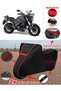 Bajaj Dominar D 400 Tarpaulin Black Topcase Rear Bag Compatible Motor Tarpaulin (Red Stitched)