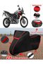 Triumph Tiger 900 Rally Pro Tarpaulin Black Topcase Rear Bag Compatible Motor Tarpaulin (Red Stitched)