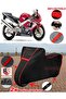 For Honda Cbr 929 Rr Tarpaulin Black Motorcycle Tarpaulin Engine Cover Tent (Red Stitched)