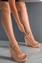 Women's Elegant Shoes Open Back Wedge Heeled Shoes Special Design Evening Dress Shoes