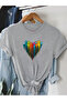 Unisex Cute Cat Paw Heart Design Printed Tshirt - 2