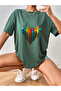 Unisex Cute Cat Paw Heart Design Printed Tshirt