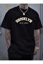 Oversized Men's T-Shirt, Brooklyn Print, Summer Trend Short Sleeve T-Shirts, Big and Tall