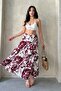 Women's Waist Elastic Layered Long Skirt