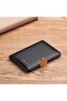 Made in Italy Genuine Leather Short Men's Wallet Card Holder Premium Classic Small Size Black Men's - 5