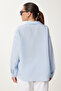 Striped Flowy Viscose Shirt Sky Blue Lcr0074 - 6