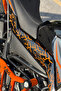 Orange Lightning Lightning Sticker Set Compatible for All Engines for Motor and Helmet (16 Pieces) - 5