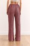 Women's Dusty Rose Textured Elastic Waist Pocket Draped Trousers Pnt-19000333 - 7