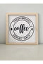Natural Wood Edged Coffee Corner Coffee Wall Decor Table Set for Living Room Living Room Bedroom Kitchen