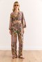 Women's Multicolor Waist Lace up Pocket Woven Viscose Pants Pnt-19000341 - 2