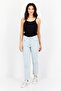 Women Up Sized Washed Denim Jeans, Blue - 3