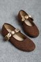 Savage Women's Comfortable Soundless Accessory Detailed Daily Orthopedic Ballerinas - 3