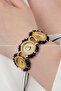 3 Quarter Framed Bracelet with 3 Quarter Black Rope Adjustable Non Tarnish Bracelet Model