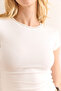 Women's Ecru Collar Stone Detailed Soft Textured T-Shirt Tsh-19000904 - 7