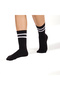 Bamboo 12 Pairs Sports Hoop Tennis Socks Seamless Socks Black 12 Pairs - 4