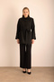 Belted Front Buttoned Woven Cap
