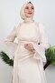 Yoryo Dress with Flounces on Sleeves, Melon - 5