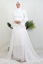 Yoryo Dress with Flared Sleeves White - 4