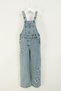 4-14 Years Old Girl Star Detailed Cotton Denim Slopet Strap Denim Jumpsuit - 4
