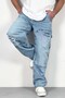 High Quality Men's High Waist Worker Style Skater Jean C368-Snow-Wash - 6