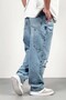High Quality Men's High Waist Worker Style Skater Jean C368-Snow-Wash - 4