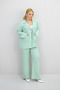 Women's Large Size Tie-Up Loose Wide Leg Bottom-Top Suit 8195-25 - 2