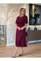 Women's Short Sleeve Crew Neck Midi Viscose Two Thread Dress - 4