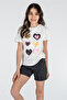 100% Cotton Girls' White Heart Sequined Short Sleeve T-Shirt / Different Color Options