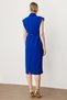 Modailgi Sleeve Mouth Bead Accessory Detailed Dress Cobalt Blue - 6