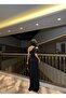 Single Shoulder Slit Flowers Fabric Dress Black 583203 - 4