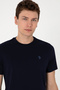 Men's Regular Fit Crew Neck Navy Blue T-Shirt 50306913-Vr033 - 2