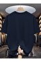 Men's Collared Teddy Bear Printed Crew Neck T-Shirt - 2