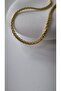 Special series gold interlocking chain detail necklace - 3