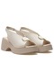 Genuine Leather Comfort Orthopedic Women's Sandals Beige - 2