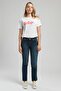 Susie normal waist normal cut straight leg blue women's jean pants