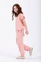 Pink Color Girl's Tracksuit Set with Ruffled Sides